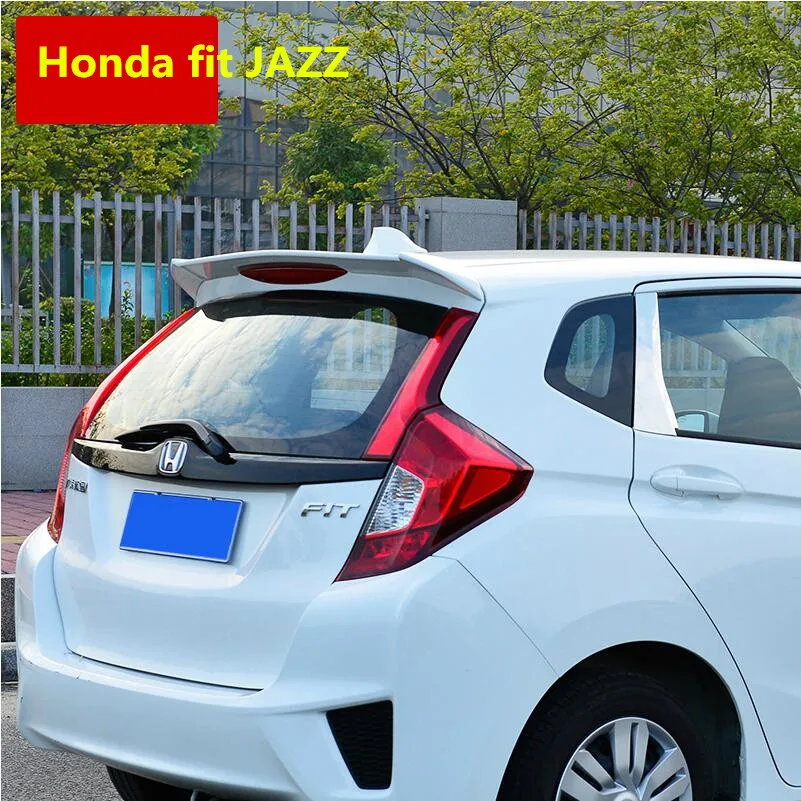 For Honda fit JAZZ 2014 2017 Rear Wing Spoiler, Trunk Boot Wings Spoilers ABS paintin Spoilers