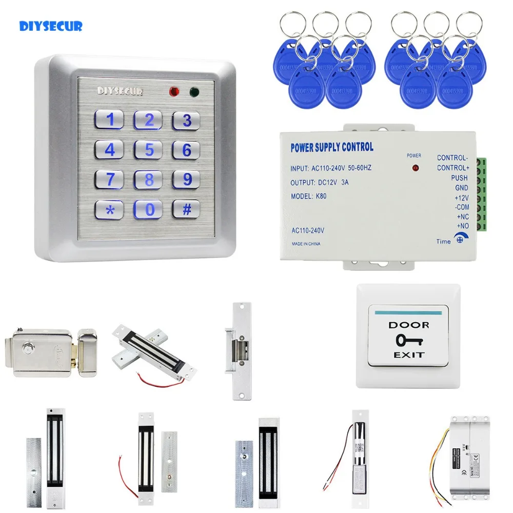 DIYSECUR 125 кГц RFID система контроля допуска к двери DIY набор с электронным магнитным