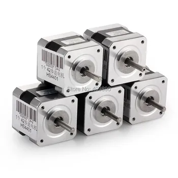 

5PCS/LOT 4-lead Nema17 Stepper Motor 42 motor Nema 17 motor 42BYGH 1.7A (17HS4401) motor for CNC XYZ