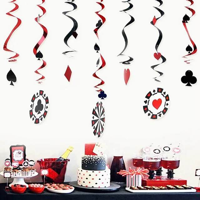 Battle Royal Hanging Swirl Decorations - Pack Of 12