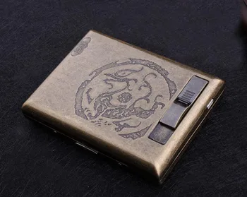 

USB lighter cigarette case for 20 cigarettes pack