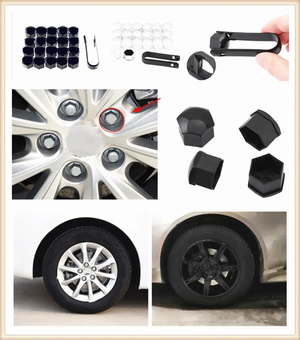 20Pcs 17mm / 19mm wheel nut cap car screw bolt wheel ring decoration for Honda Crosstour CR-Z S C EV-Ster AC-X HSV-010