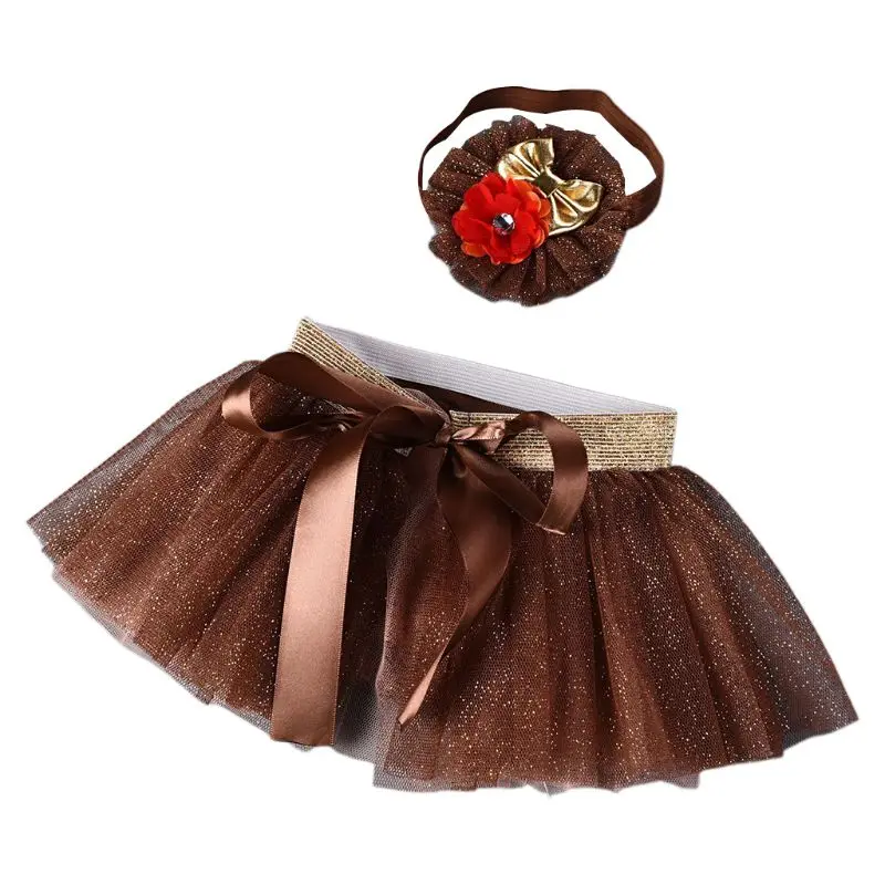 

Flower Hairband Princess Tutu Skirt Baby Girl Clothes Kids Party Tutu for Girls Skirts Children Ball Gown 0-3T