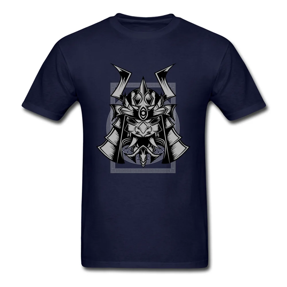 Samurai Head Tshirts Company Short Sleeve Print 100% Cotton Crew Neck Men Tops Tees Casual Tshirts Mother Day Drop Shipping Samurai Head navy