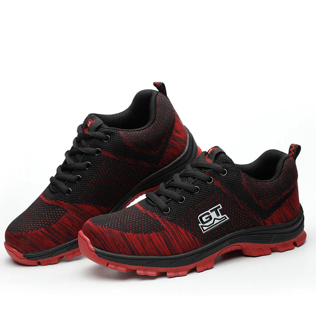 

Summer Couple Anti Puncture Work Shoes Wear Safety Work platform sneakers breathable running shoes for men