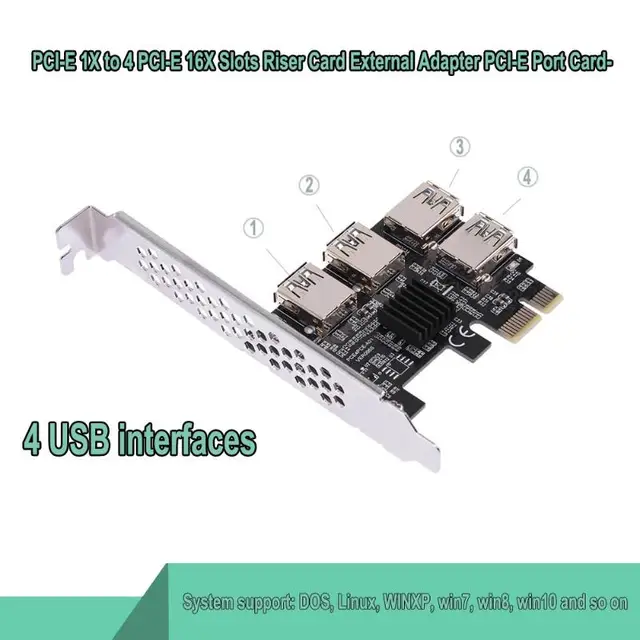 $US $20.83  Nuevo complemento de tarjeta PCIe 1 a 4 PCI express 16X ranuras Tarjeta de aumento PCI-E 1X a 4 PCI