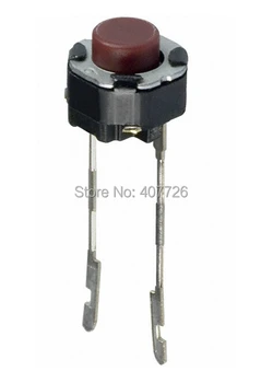 

50pcs/lot button switch EVQ11G05R Press button key switch button tact 6x6x5 2pin red button