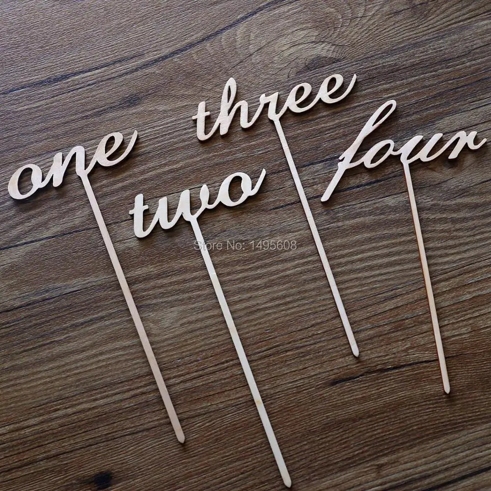 Personalized Rustic Wedding Table Numbers Wooden Wedding Table Number figure card digital seat Decoration