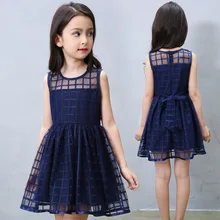 Детское летнее платье для девочек; Новинка года; детское платье-рубашка без рукавов для девочек; детское платье принцессы из 95% хлопка; платье-майка