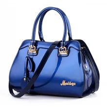 2017 Top de Moda de Lujo Mujeres de Los Bolsos Diseñador Charol Hobos Totes Sólidos de Las Mujeres Solo Bolso de Hombro Crossbody
