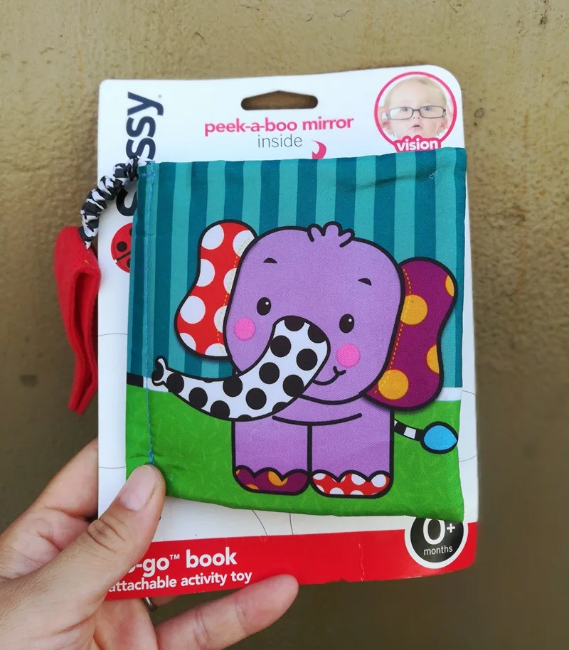 Elephant Baby Cloth Book With Mirror Ring Paper Children Learn