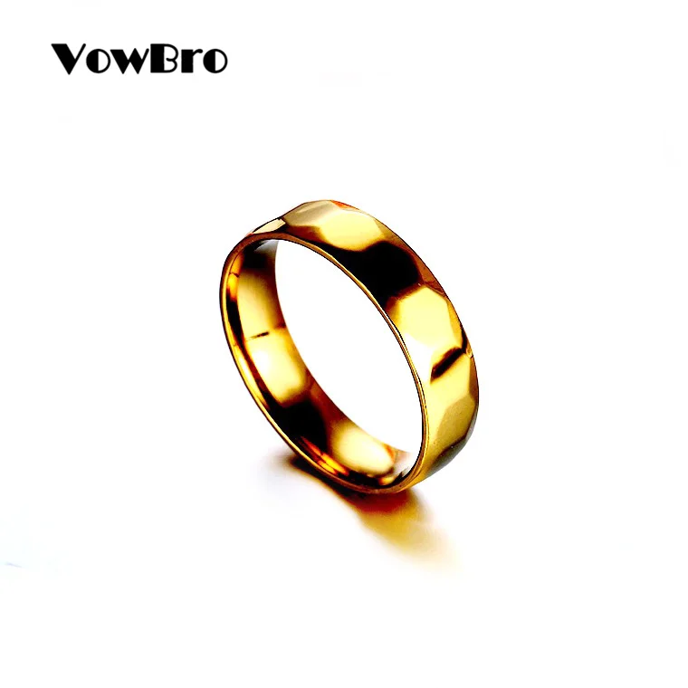 VowBro Gold color Engagement Rings for Women Men Special Rhombus Style Wedding Gift | Украшения и аксессуары