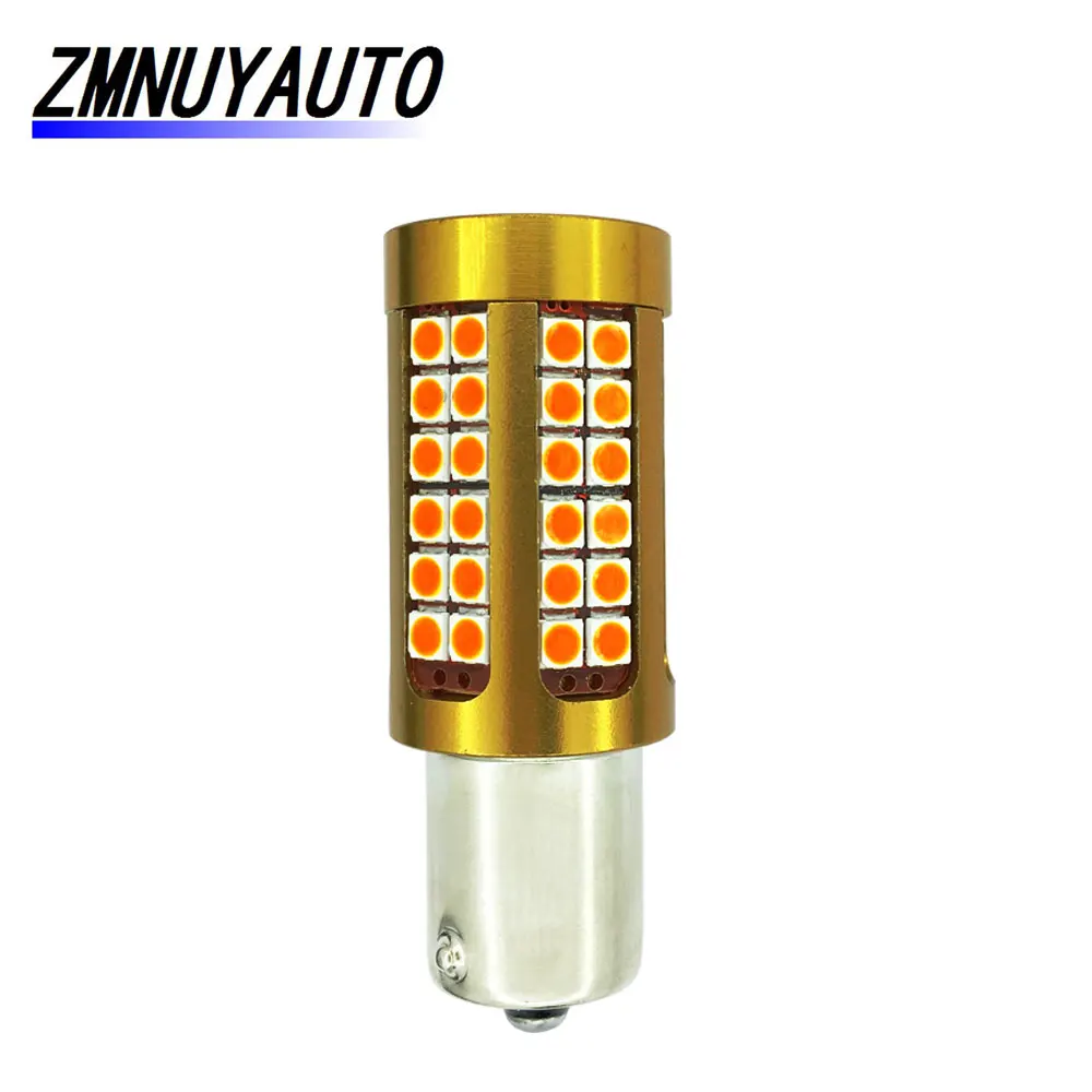 

1Pcs 1156 BA15S P21W LED BAU15S PY21W Led 3030 78SMD Amber Orange Yellow Bulb Error Free W21W 7440 T20 Auto Lamp DRL 12V