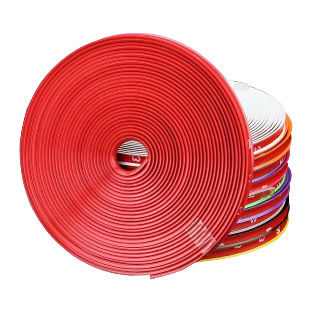 Car Auto Wheel Rim Protectors Rings Sticker Decal Alloy Gators 8 Meter Decor Guard Line Strip car-styling Car Accessories#0613