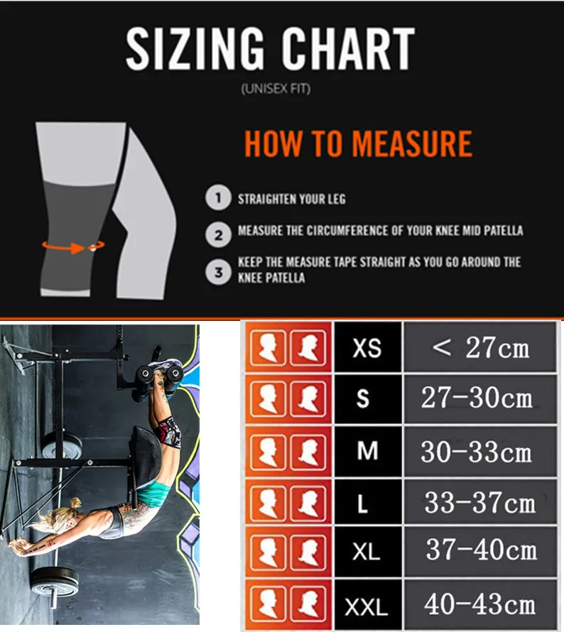 7 мм пара колена Компрессионные рукава неопрена для кросс-тренировки WOD, приседания, тренажерный зал тренировки, пауэрлифтинг