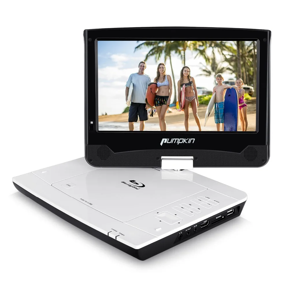 

Pumpkin 10''Portable Blu-ray DVD Player Car Headrest Monitor USB/SD/HDMI/IR/AV LCD Screen Car Monitor With HDMI Remote Control