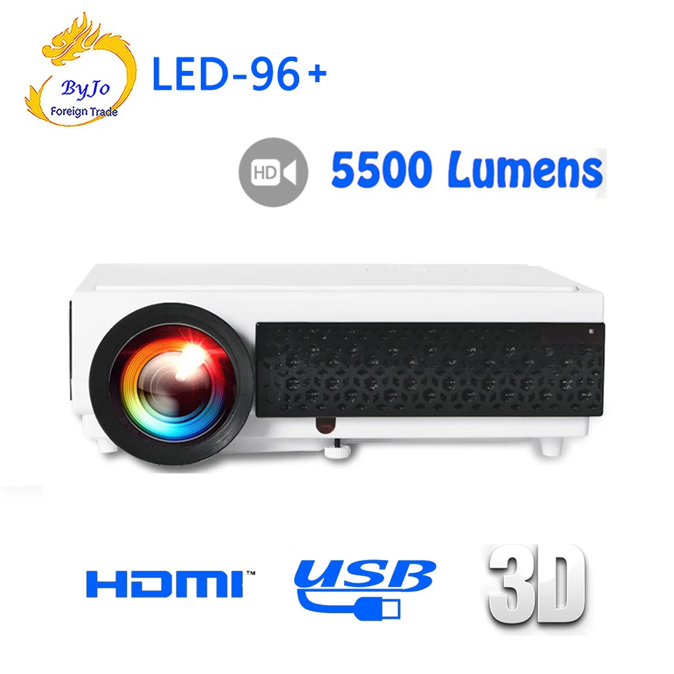 Poner Saund LED96+ LED Projector 1080P 5500 lums Gift 10m HDMI cable or SD card Home theater system proyector 3D projector bt96