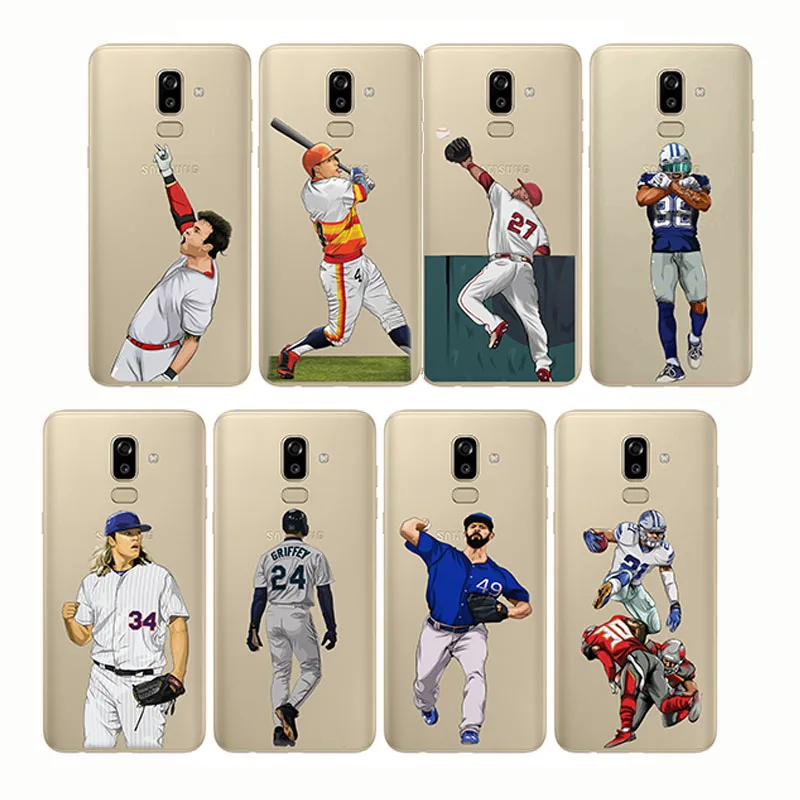 

soft silicone phone cases cover baseball cartoon Bryce Harper for Samsung J3 J4 J6 J7 J8 2018 J7 Plus J5 2017 J5 2015 J7 Prim