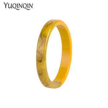

Vintage Resin Cuff Fashion Bracelets Bangles for Women Colorful Acrylic Thin Bracelets Female Simple Charm Party New Jewelry