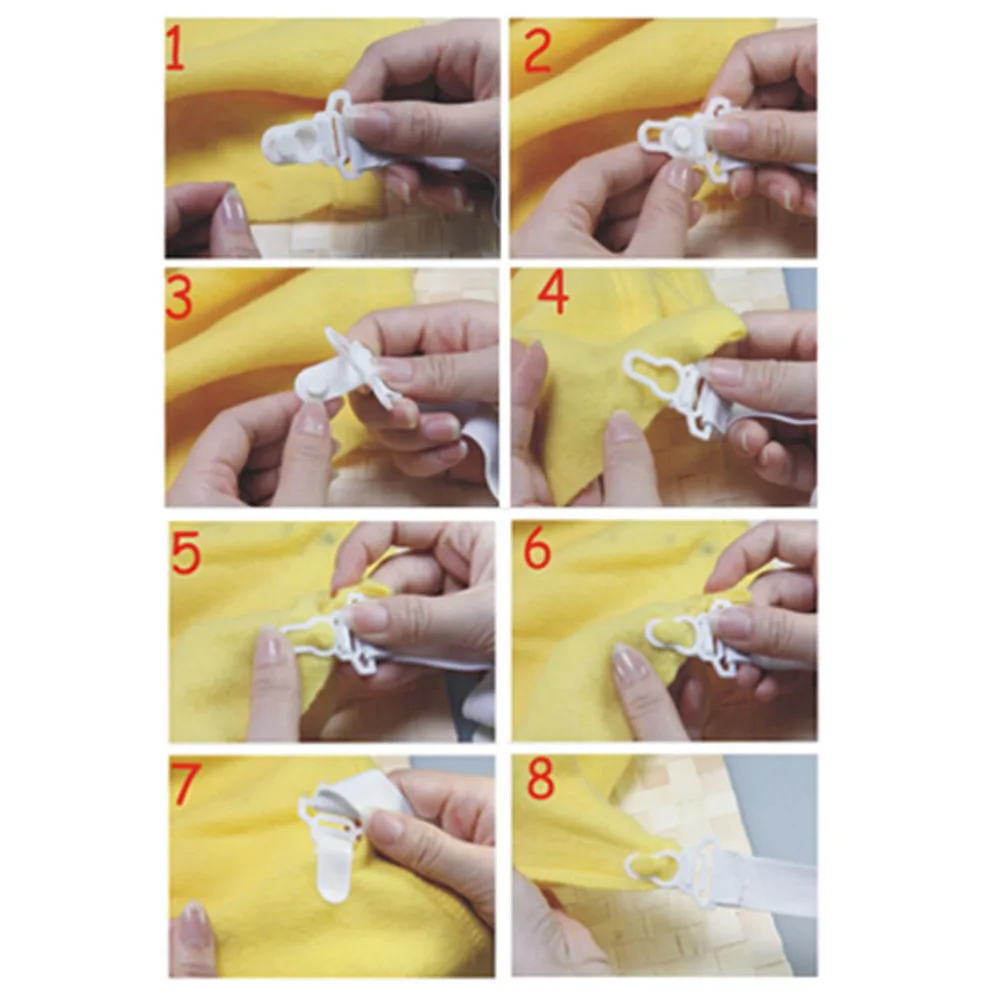 

4 Pcs/Set Bed Sheet Mattress Cover Blankets Grippers Clip Holder Fasteners Elastic Set