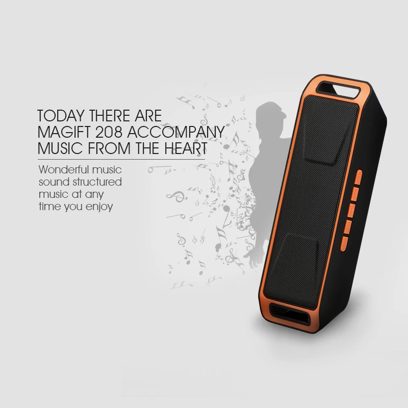 Громкой связи Динамик magift208 Портативный Bluetooth wiress Oranger открытый сабвуфер громкий