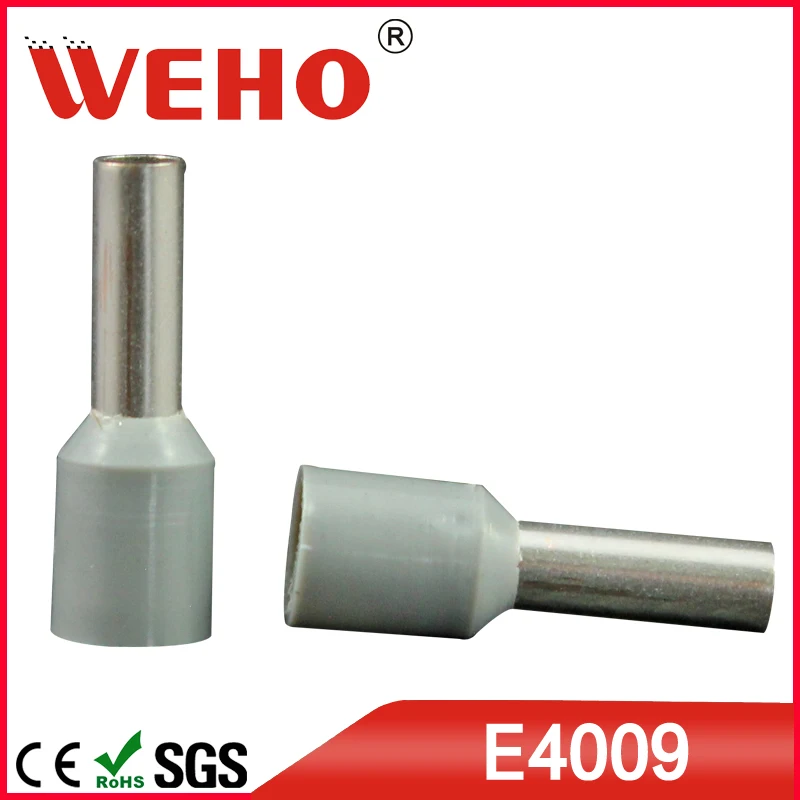 E4009 E изолированный Электрический Одиночный кабель Cordends (Ferrules) 1000 ⑤ упак.