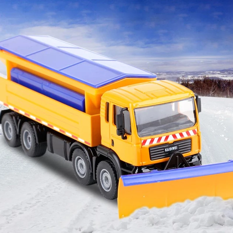 KDW литая подметальная машина из сплава 1:50 зимний сервис автомобиль Съемная