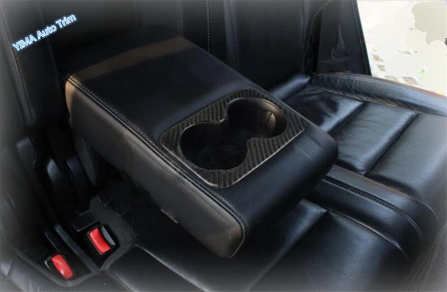 Lapetus Car Styling Rear Seat Water Cup Holder Frame Cover Trim 1 Pcs