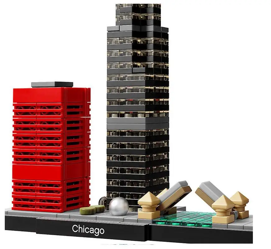 Дешево 10677 Chicago Skyline архитектурные строительные блоки наборы город классические обучающие игрушки для детей Подарки совместимы с legoingly