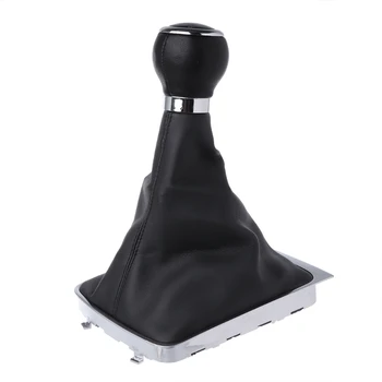

6 Speed Leather Car Manual Gear MT Shift Knob Gaitor Boot For Volkswagen for VW Passat B6