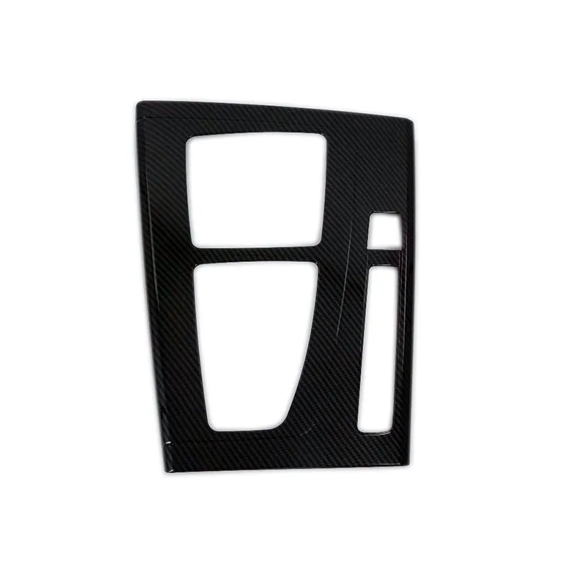 Estilo do Carro de Fibra de Carbono Tampa do Painel de Controle de Mídia Lhd para Audi Olhar Chrome Matte Interior Engrenagem Shifter Guarnição q5 fy 2020 19 - 2 Cheap Molduras interiores