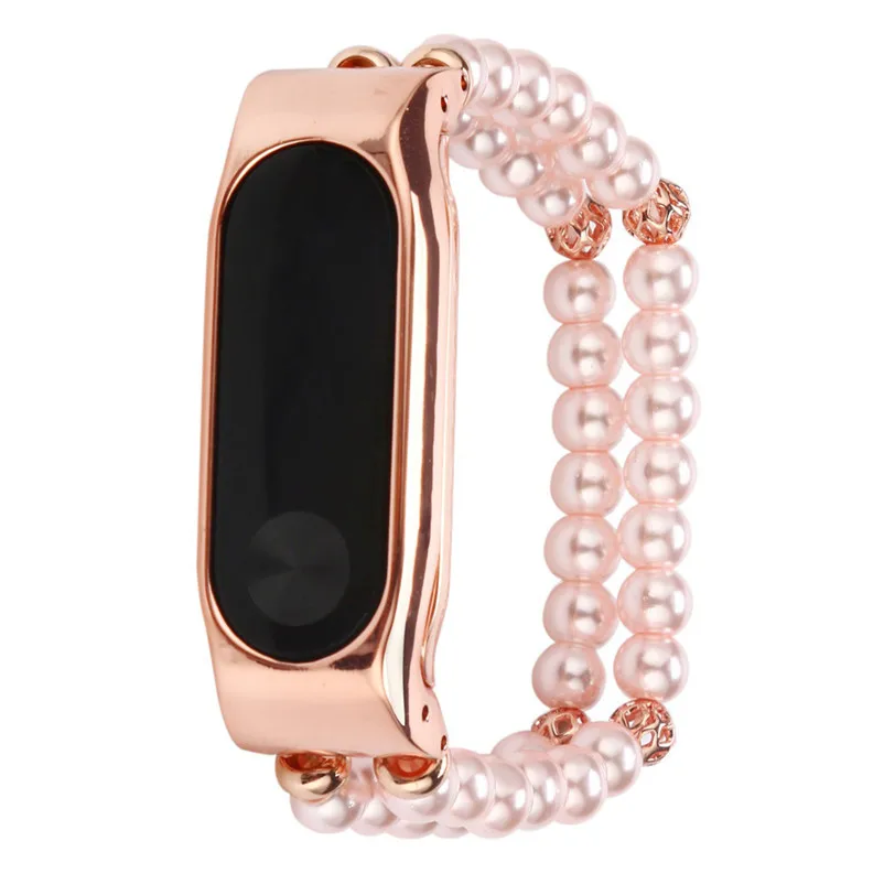 Stainless Steel Frame Strap For Mi Band 2 Pearl Agate Bracelet Jewelry Replacement Wristband Strap for Xiaomi Mi Band 2 40NT27 (9)