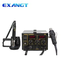 YIHUA 968DA+ электронный сотовый телефон 3 In1 пайки горячим воздухом Ремонт паяльная станция с цифровой SMD паяльник 110 В/220 В