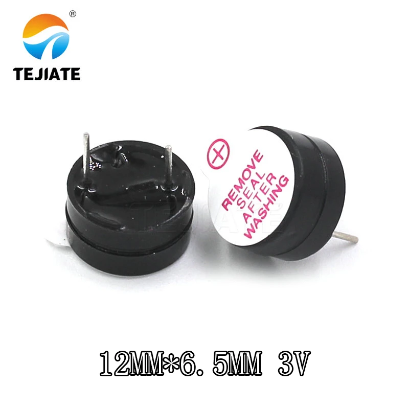 

5PCS New Ultra-thin 3V Active Buzzer Alarm AC SOT 12MM*6.5MM 12065 Pitch 7.6mm MINI Active Piezo Buzzers
