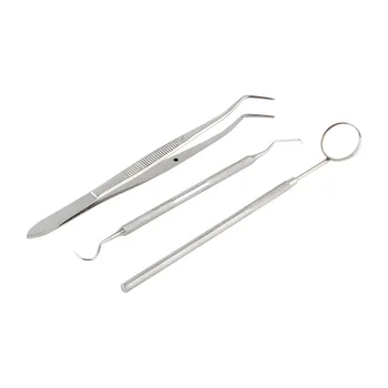 

Stainless Steel Dental guide Mirror Probe Plier Tweezers Teeth Tooth Clean equipment Kit Dentist machine for oral examination