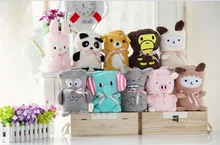 2016 Lovely Cartoon Animal Coral Fleece Baby Blanket Soft Bedding Infant Quilt Children Home Sleeping Bag Kid Toddler Swaddling free shipping infant children cartoon thick coral cashmere blankets baby nap blanket baby quilt size is 110 135 cm t01
