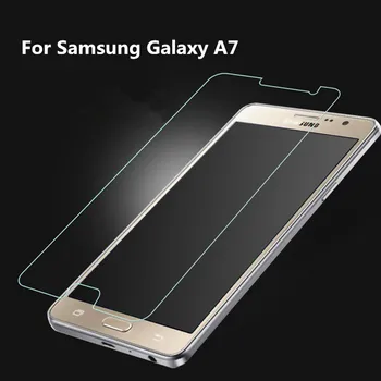 

100pcs/lot For Samsung Galaxy A7 TEMPERED GLASS Screen Protector Without Package 9H Hardness 2.5D Round Edge Guard Film
