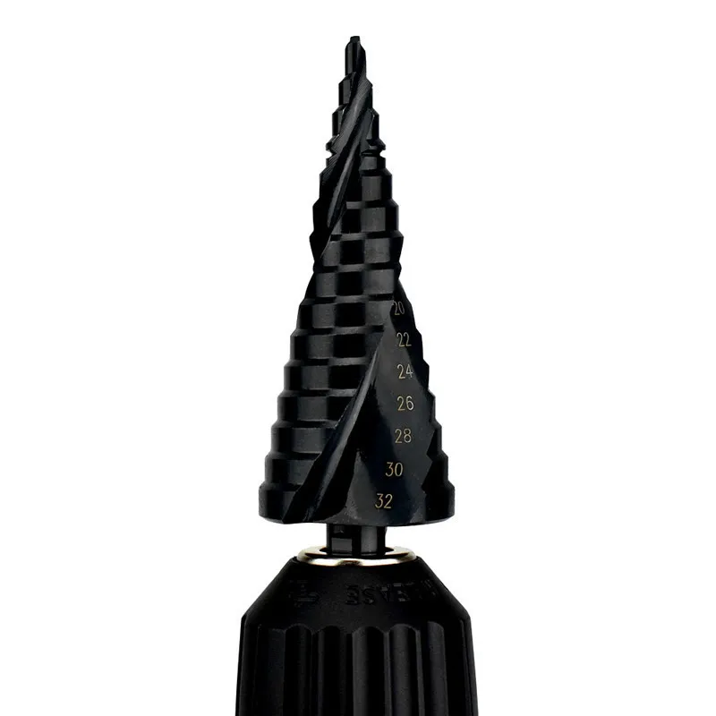 PEGASI 3PCS 4-32MM HSS Cobalt Step Stepped Drill Bit Set Nitrogen High Speed Steel Spiral For Metal Cone Triangle Shank Hole