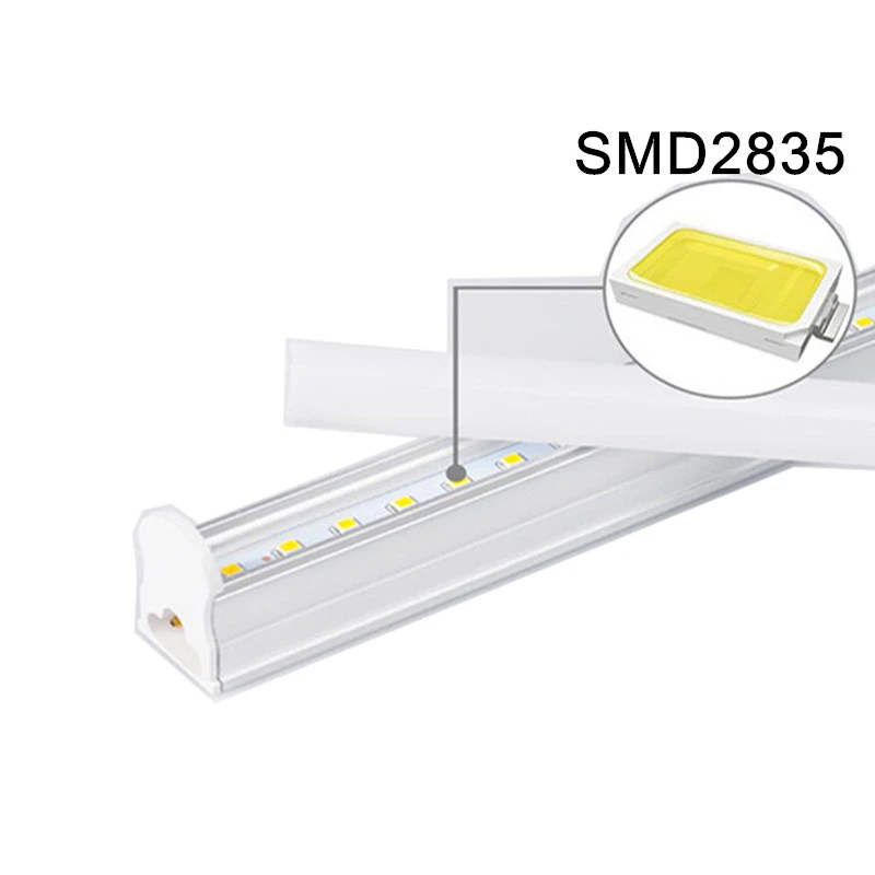 Светодиодный трубки T5 светильник для аквариума размером в 30 см 60 220V~ 240V светодиодный Люминесцентная трубчатая светодиодная T5 трубные лампы 6 Вт 10 Вт, холодный белый свет светильник Lampara ампулы ПВХ Пластик