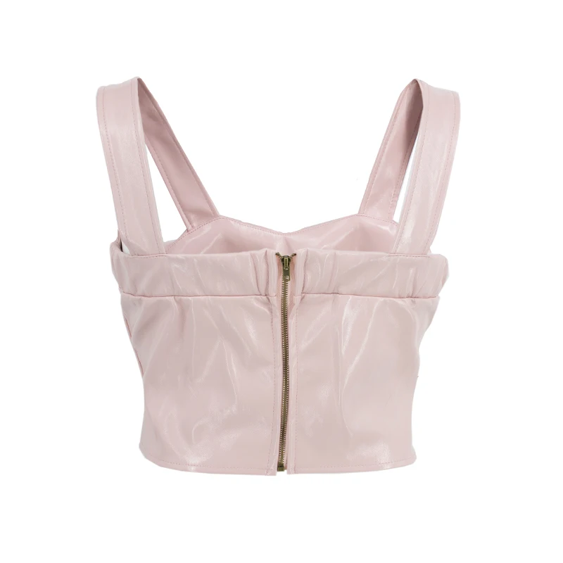pink pu t shirt tees for women
