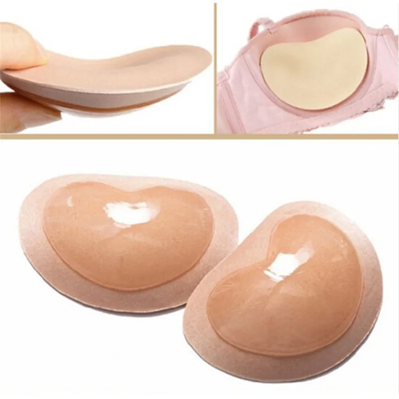 Safety Silicone Gel Sponge Soft Breast Pad Sexy Women's Enhancer Chest Pad Push Up Ladies