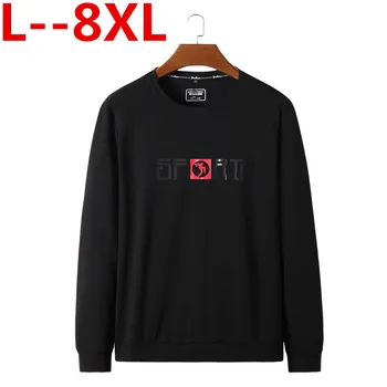 

Hot Sale Classic Men T shirt Long Sleeve O neck Mens T-shirt Cotton Tees Tops Mens Brand tshirt Plus size 8XL 6XL 5X Sweatshirts
