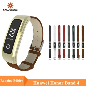 

Mijobs Leather PU Strap for Huawei Honor Band 4 Running Smart Band Replace Bracelet for Honor Band 4 Running Smart Accessories