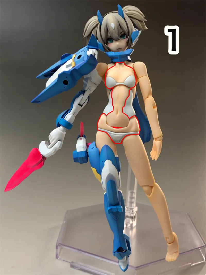 

1:12 Scale Mobile Suit Girl Miniature Unpainted Assembling Jurassic Ninja Bows Upgrade Resin Model Kits Accessories