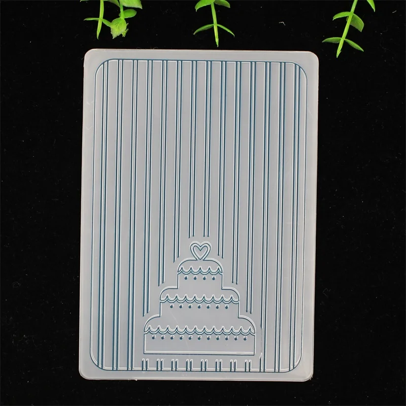 

Birthday Cake Plastic Embossing Folders for DIY Scrapbooking Paper Craft/Card Making Decoration Supplies