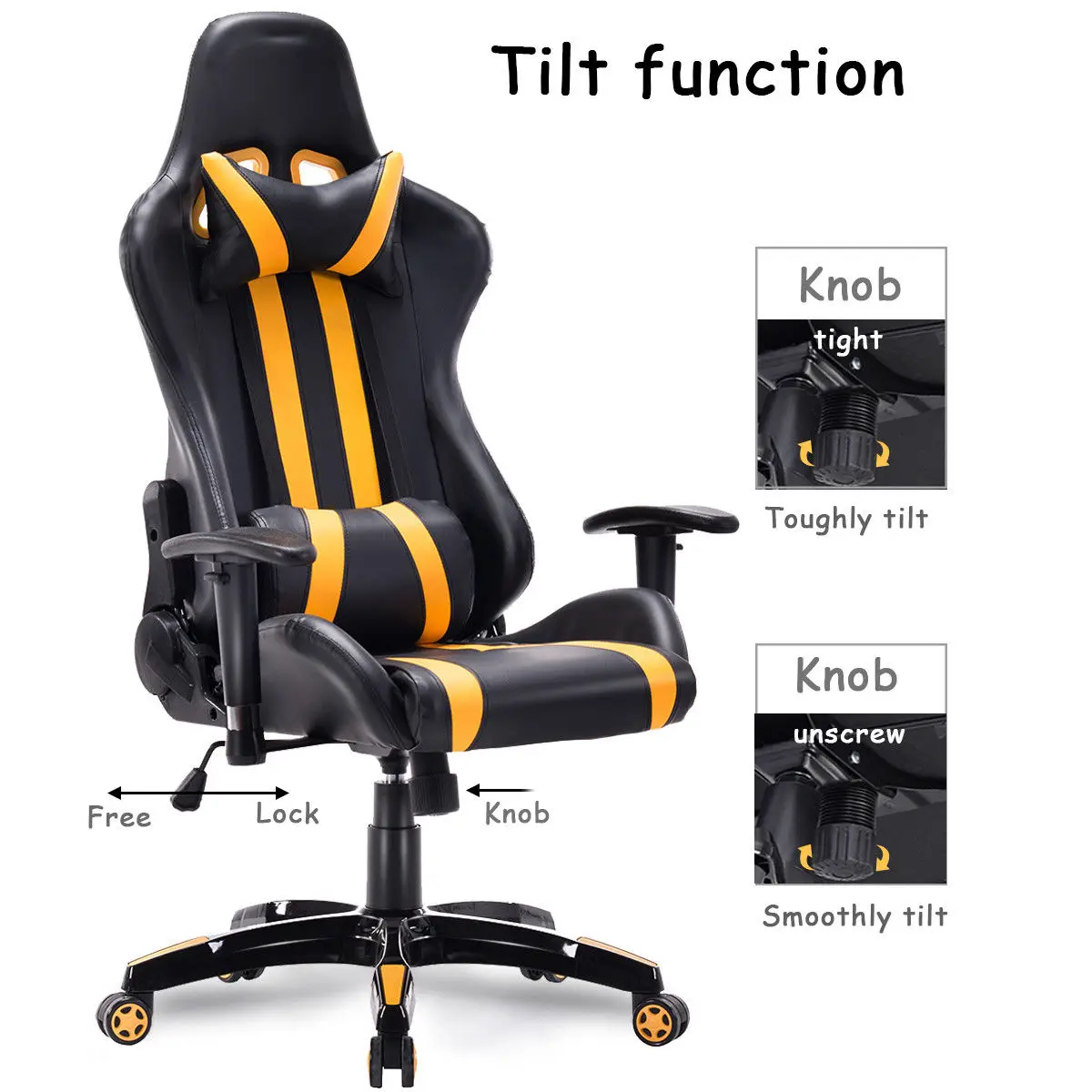 Giantex высокий задник Исполнительный гоночный стиль игровой стул офисный