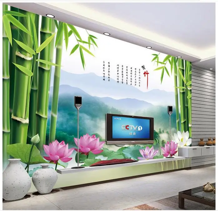 Custom High end mural 3d wallpaper murals wall Landscape bamboo forest