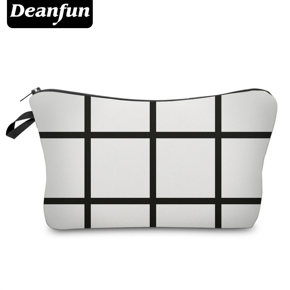 Deanfun косметички 3D печать белый плед модные дорожные несессеры для женщин Макияж