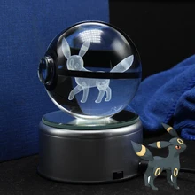 Покемон мяч Фигурки игрушки Карманный шар аниме модель Umbreon Фигурки Игрушка светодиодный освещение Покемон го дети лучший подарок