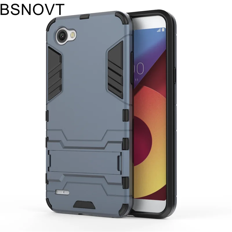 For LG Q6 Case Business Design Cover Silicone Light Plastic Kickstand Anti-knock Q6A M700 5.5&quot |